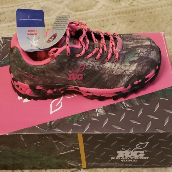Realtree Womens Rattler Safety Toe Athletic Footwear Size 7